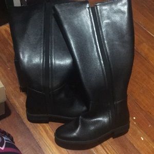 Black tall boots